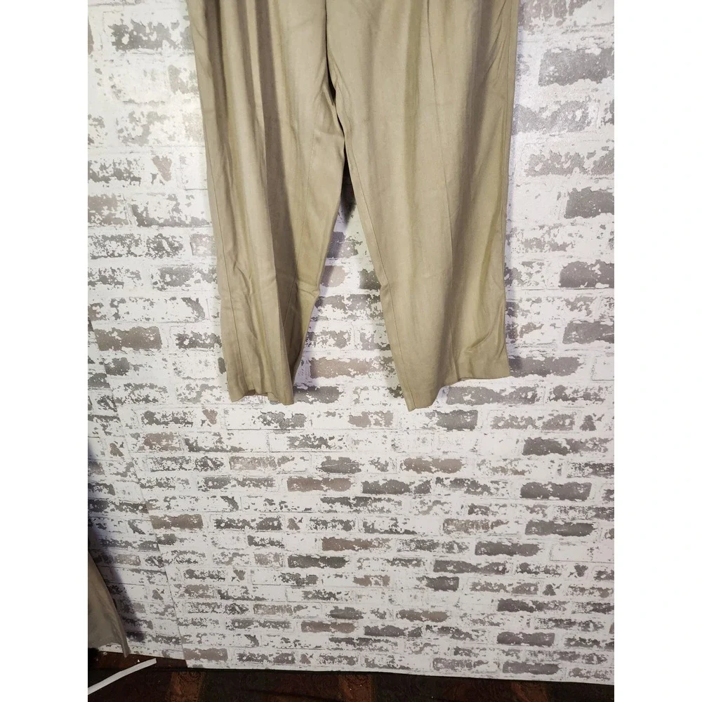 Tommy Bahama Men's Dress Pants‎ Size 34 Tan Silk Pleated Front Casual Comfort
